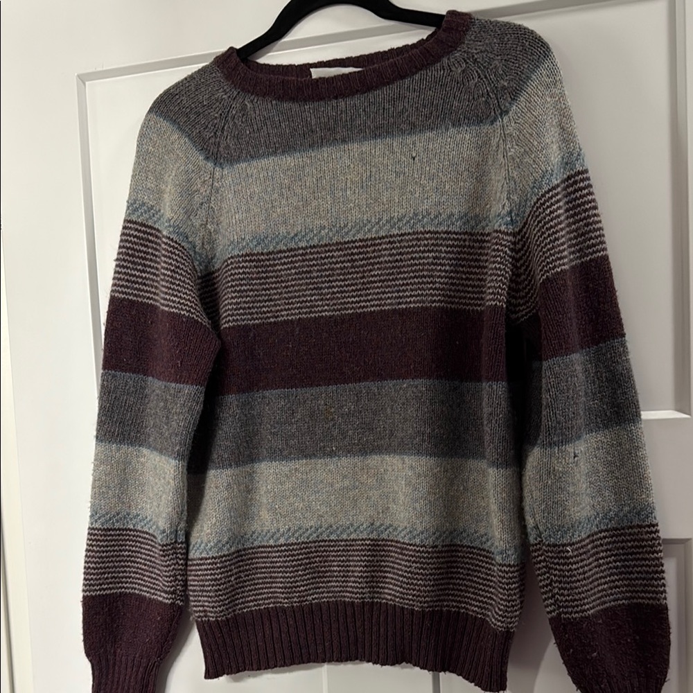 McGregorStriped Gray and Brown Men's Sweater sz l